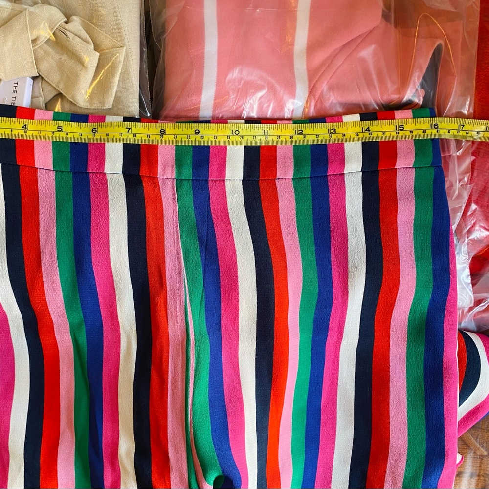 Boden Rainbow Stripe Wide Leg Pull-on Pants Size US 10R - Picture 10 of 11